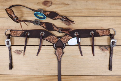 Western leather headstall - headstall, and