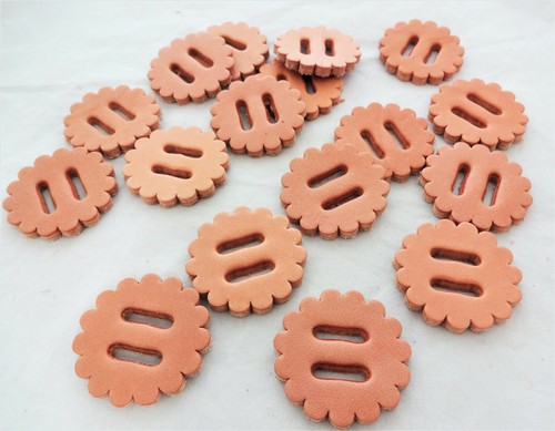 Lot slotted leather - lot, of